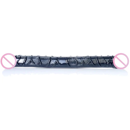 Двойной фаллоимитатор Boss Series: Flexible Double Dong Black, BS6700089