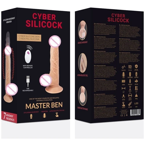 Фаллоимитатор с вибрацией и фрикциями CYBER SILICOCK Master Ben