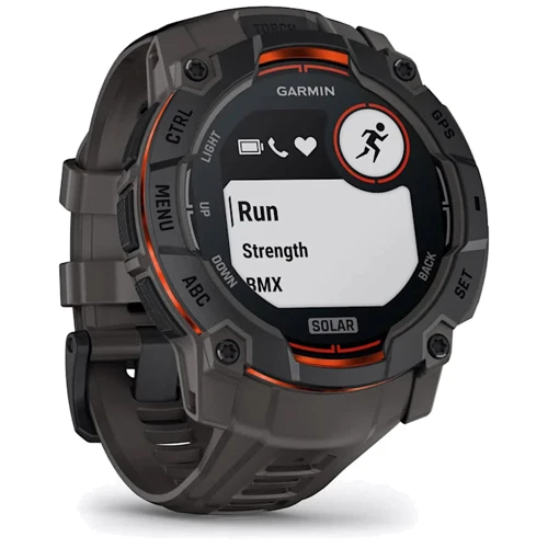 Смарт-часы Garmin Instinct 3 Solar 50mm Black with Charcoal Band (010-02935-00): Время работы 40 дней