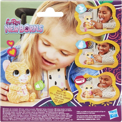 Интерактивная игрушка Hasbro FurReal Friends Новорожденный питомец Котенок (F6377_F6797): Датчики прикосновения, акустический