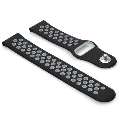 Ремінець Becover Sport Band Vents Style Black/Gray для Xiaomi iMi KW66/Mi Watch Color/Watch S1 Active/Haylou LS01/LS05 (705801): Сумісність з брендом Xiaomi