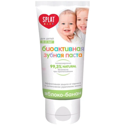 SPLAT Kids Baby 0-3 40 ml Зубная паста детская Яблоко-банан: Класс косметики Миддл-маркет