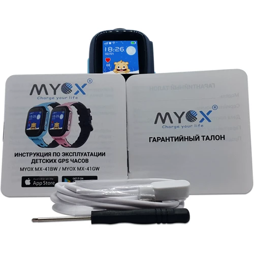 Смарт-часы Детские водонепроницаемые GPS часы MYOX МХ-41BW синие (камера): Производитель myox