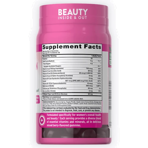 Nature's Truth Womens Multivitamin+Collagen Мультивитамины + коллаген 70 жевательных таблеток: Тип Комплексные