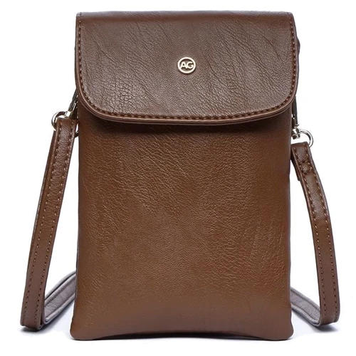 Женская сумка-кошелек Amelie Galanti коричневая (A991758-brown) фото 13