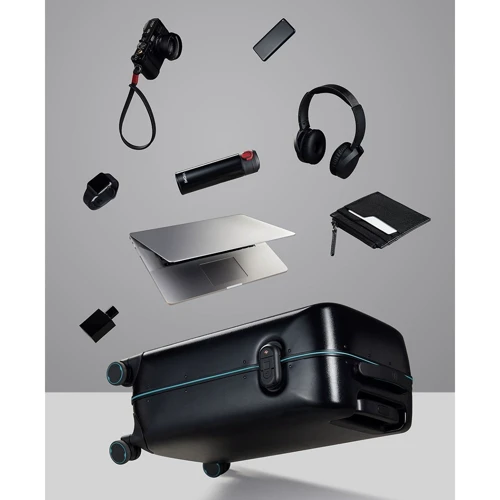 Xiaomi Ninetygo Iceland Smart Unlock Suitcase 20" Black (6970055345828): Габариты 57.8х37х21.5 см