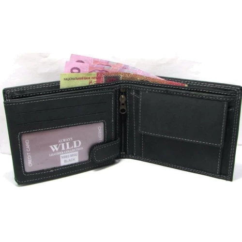 Мужское портмоне Always Wild черное (N992-MH U Black): Страна производитель Польша