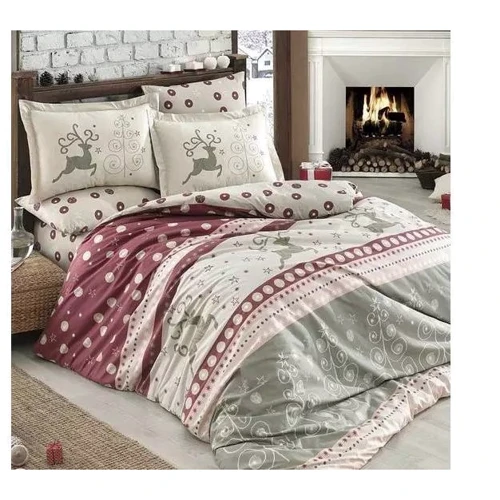 Комплект постільної білизни Hobby Flannel Ludovica євро бордовий (40219_2,0)