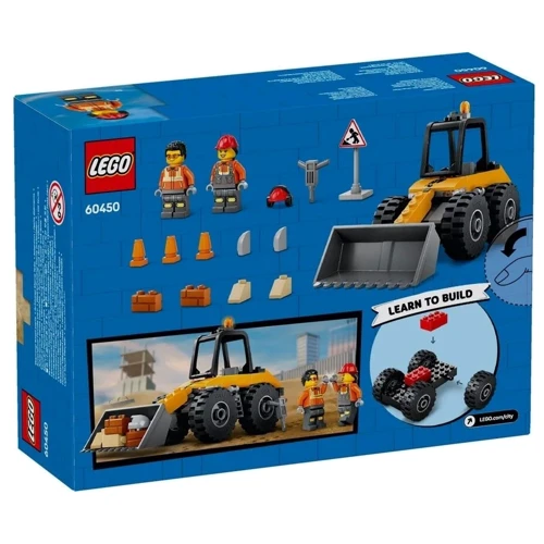 Конструктор LEGO City Желтый строительный автопогрузчик 81 деталь (60450) фото 5