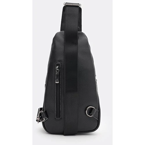 Мужская сумка-слинг Borsa Leather черная (K13295bl-black): Тип Сумки