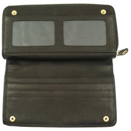 Женский кошелек Wanlima черный (W82022679997-black-grey): Пол Женский