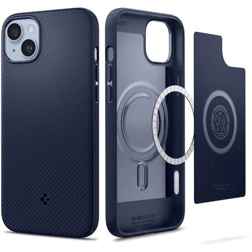 Чехол для iPhone Spigen Armor MagFit Navy Blue (ACS05066) for iPhone 14 фото 7