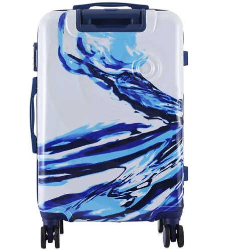 Валіза Semi Line 24" (M) White/Blue Print (T5653-2): Фактура матова, Гладка