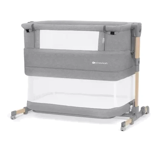 Приставная кроватка-люлька Kinderkraft Neste Grow Light Grey Full Wood (KCNEGR00LGR000W): Опускающаяся стенка Есть