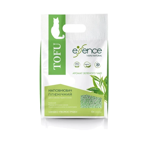 Наповнювач для котячого туалету Essence з ароматом зеленого чаю 3 мм 6 л (4820261920017)