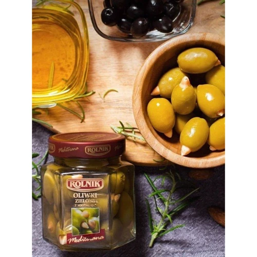 Оливки зеленые с миндалем Rolnik Mediterana 280 г (5900919012970): Объем 314 мл