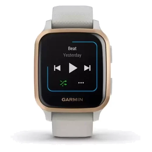 Смарт-часы Garmin Venu SQ Music Edition Light Sand/Rose Gold (010-02426-11): Фитнес-функции Пульсоксиметр, GPS-модуль, Шагомер, Пульсометр, Секундомер, Подсчет калорий, Скорость движения