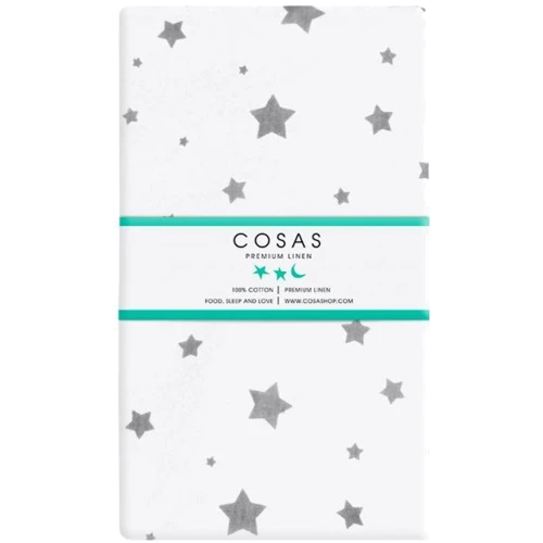 Комплект постільної білизни Cosas Ranfors Rose StarGrey дитячий на гумці 110х140 см (Ranfors_Rose_StarGrey_140)
