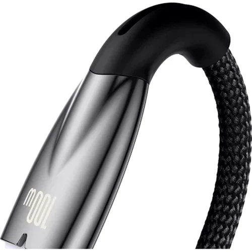 Кабель Baseus USB Cable to USB-C Glimmer Series Fast Charging 100W 1m Black (CADH000401) фото 3