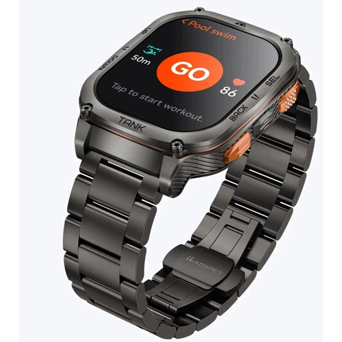 Смарт-годинник Kospet Tank M3 Ultra Black Silicone Basic + Steel Premium