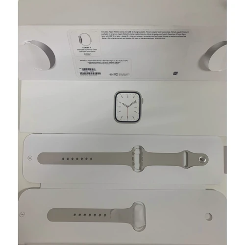 Apple Watch Series 7 45mm GPS Starlight Aluminum Case With Starlight Sport Band (MKN63) (Apple Watch)(SN6G2JCDJFM) Approved: Причина уценки Часы активированы, комплектация распечатанная