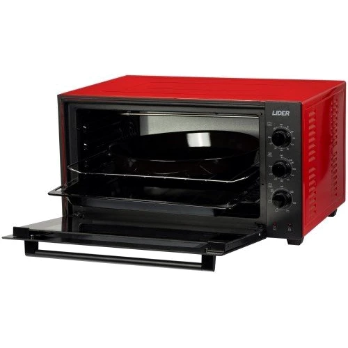 Электродуховка настольная LIDER 4223 LUX BLACK-RED фото 6