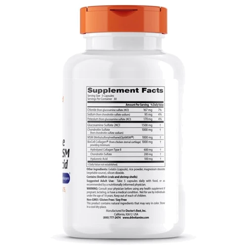 Doctor's Best, Glucosamine Chondroitin MSM + Hyaluronic Acid, 150 Caps (DRB-00271): Форма выпуска Капсулы