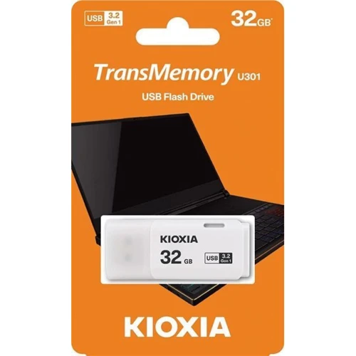 USB-флешка Kioxia 32GB U301 White USB 3.2 (LU301W032GG4): Объем памяти 32 GB