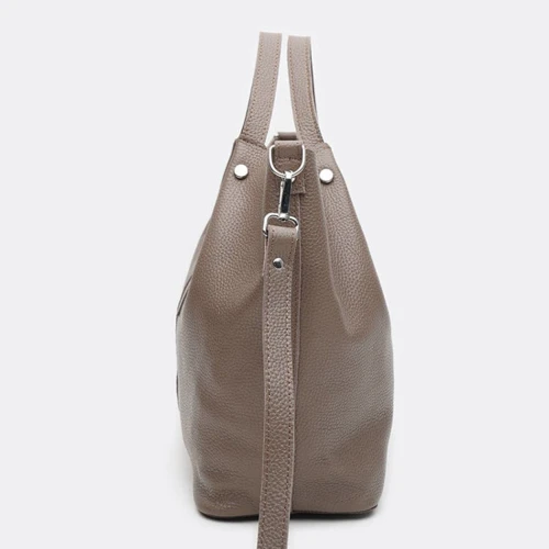 Женская сумка тоут Ricco Grande коричневая (1L575br-brown): Фактура Матовая, Зернистая