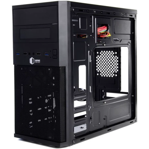 Корпус QUBE QB07M 400W (QB07M_MN4U3) Black: Типорозмір Mini Tower