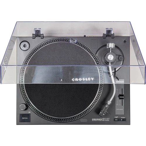 Виниловый проигрыватель Crosley C100BT-BK Bluetooth (Black): Форма тонарма Изогнутая