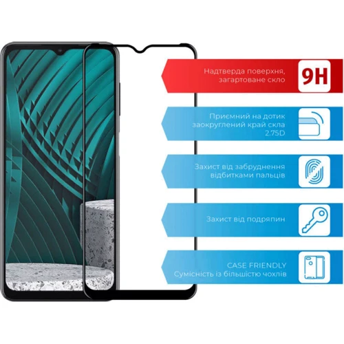 Аксесуар для смартфона ACCLAB Tempered Glass Full Glue Black for Samsung M127 Galaxy M12: Колір чорний