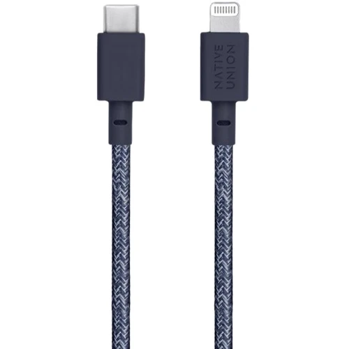 Кабель Native Union Belt Cable USB-C to Lightning 1,2m Indigo (BELT-CL-IND-2-NP): Довжина 1.2 м