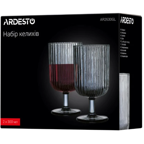 Бокал Ardesto Graphite 300 мл 2 шт. (AR2630GL): Назначение Для вина
