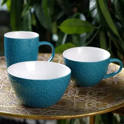 Салатник Fissman 14 см 640 мл голубой (6322)