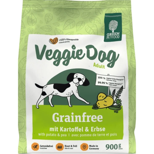 Сухий корм для собак Green Petfood VeggieDog grainfree з картоплею та горохом 900 г (4032254748038)