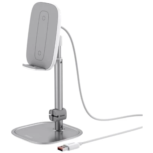 Тримач Baseus Desk Holder Wireless Charger 15W Silver (SUWY-D0S) для Apple iPhone 16 I 15 I 14 I 13 I 12 series: Виробник Baseus
