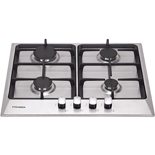 Варочная поверхность газовая Pyramida PFX 644 SI INOX: Рабочая поверхность нержавеющая сталь