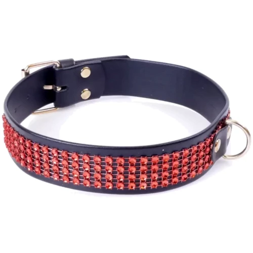 Ошейник с кристаллами Fetish Boss Series - Collar with crystals Red (BS3300110)