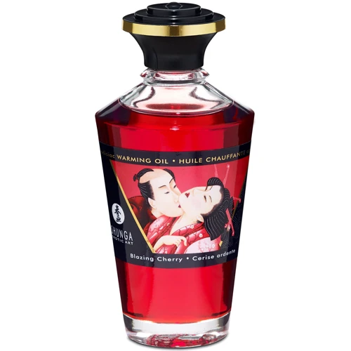 Їстівне зігріваючий масло Warming Oil Intimate Kisses, 100 мл, вишня