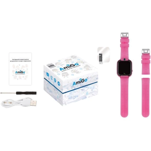 Смарт-часы AmiGo GO007 FLEXI GPS Pink: Совместимые ОС Android / iOS