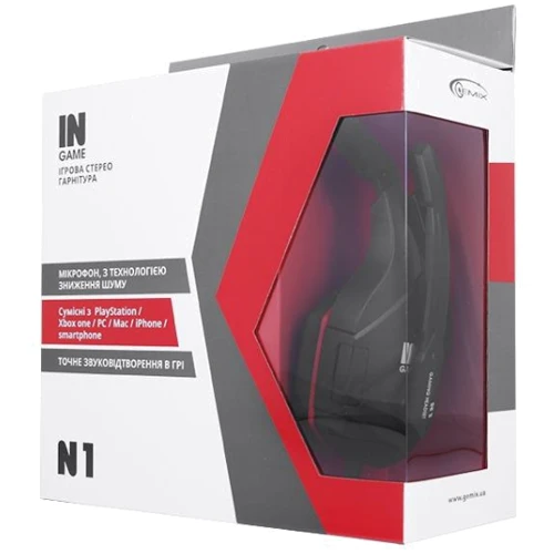 Навушники Gemix N1 Black/Red фото 4