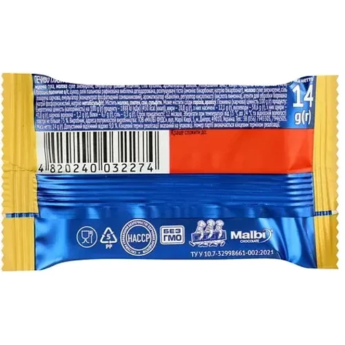 Печенье глазированное Millennium Choco Biscuit 14 г (4820240032274): Вес нетто 14 г