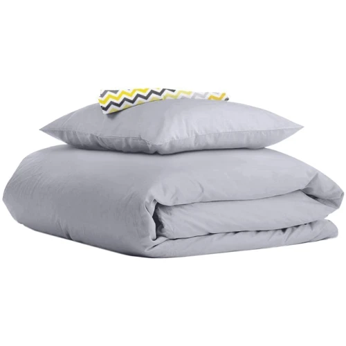 Комплект постільної білизни Cosas Ranfors Grey Zig Grey Yellow підлітковий 155х215 см (Ranfors_Grey_ZigGreyYellow_155): Тип постільний комплект