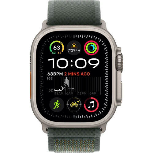 Apple Watch Ultra 2 2024 GPS + Cellular 49mm Natural Titanium Case з Green Trail Loop - M/L UA фото 8