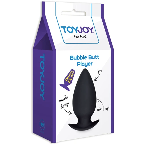 Анальная пробка Bubble Butt Player Pro, 11x5 см, черный