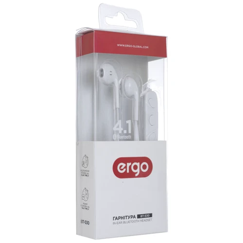 Наушники Ergo BT-530 White: Диапазон частот (Гц) 18 - 20000