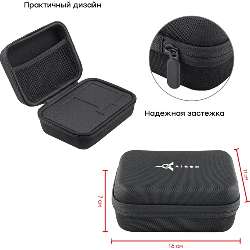 Экшн камера Набор блогера 8 в 1: AIRON ProCam 7 Touch с аксессуарами для съемки от первого лица: Микрофон Встроенный микрофон, Поддержка подключения внешнего микрофона: есть (USB Type-C)