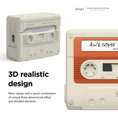 Чехол Elago Cassette Tape Case Classic White (EAPP2TAPE-CWHRD+STR-IV) for Airpods Pro 2 фото 2