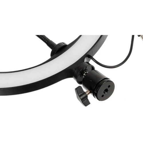 Кільцева лампа M-126 26см з власником, без підставки Чорний